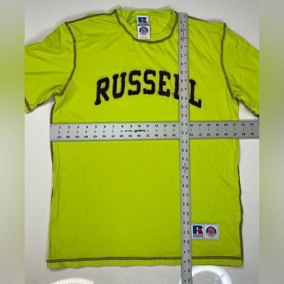 Russell ASAP Worldwide T-shirt Men Medium Neon Short Sleeve - Picture 7 of 7